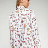Mafalda Button Up Shirt in Vintage Blanco