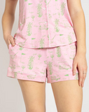 On Par Sleep Shorts | Light Pink/Green