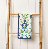 Preppy Damask Tea Towel | Blue & Green