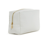 LUXE Everyday Cosmetic Bag | Woven Blanc