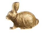 Cast Aluminum Rabbit Shaped Dish, Gold Finish