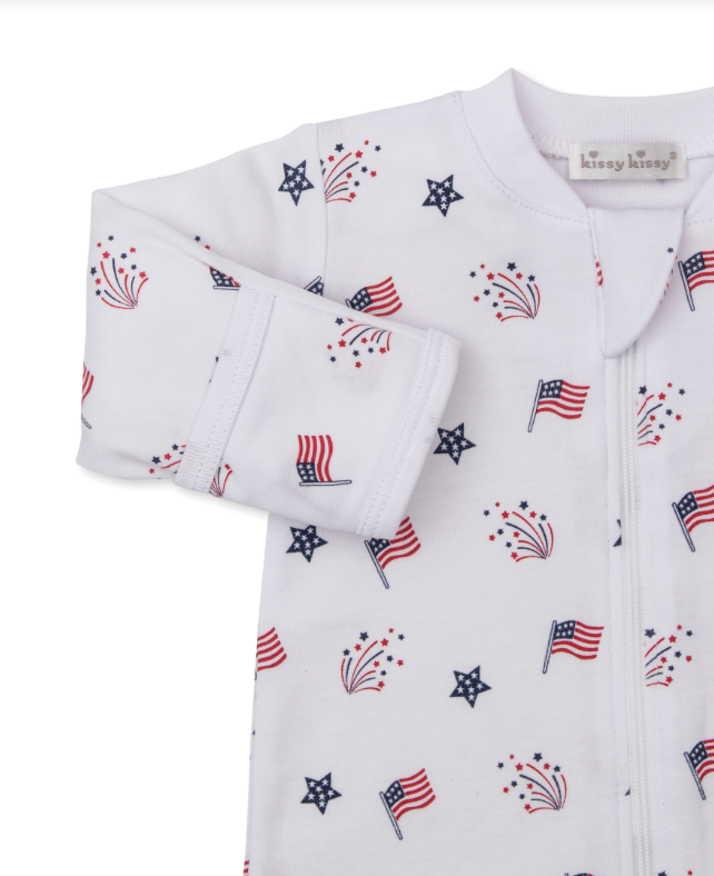 Zippered Footie | Star-Spangled Freedom