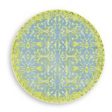 Blue and Chartreuse Chinoiserie Vinyl Placemat | Set of 4