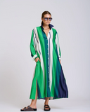 Luxe Luna | Navy Green Stripe