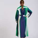 Luxe Luna | Navy Green Stripe