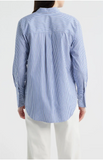 Elodie Shirt | Mid Blue Stripe
