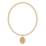 Classic Gold 3mm Bracelet - Inspire America Gold Disc