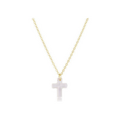 16" Necklace Gold - Blessed Crystal Charm