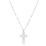 16" Necklace Sterling - Blessed Crystal Charm