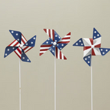 Metal Americana Wind Spinner Yard Stake