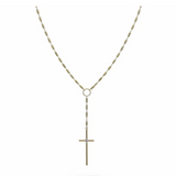 Latin Cross Lariat Necklace