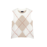 Argyle Vest Chunky Sweater
