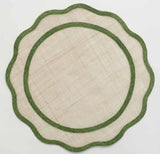Scalloped Rice Paper Placement Set of 4