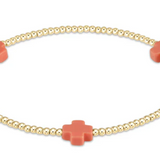 Signature Cross Small 2mm Gold Bracelet