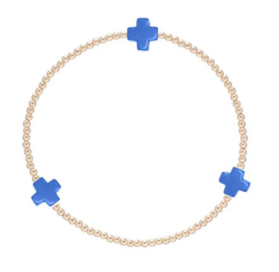 Signature Cross 2mm Gold Bracelet