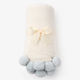 Flannel Fleece Pom Blanket