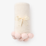 Flannel Fleece Pom Blanket
