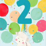 Lamb With Balloon 2nd Happy Birthday