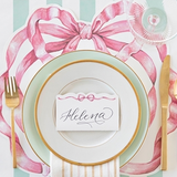 Pink Bow Die-Cut Placemat | 12 Sheets
