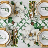 Green Lattice Runner Table Runner | 20" x 25'