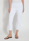 Dara Seamed Hem Crop Denim | White