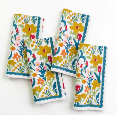 Teal Garden Napkin | Set of 4