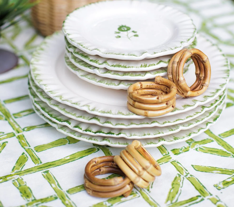 Wrapped Bamboo Napkin Rings | Set of 4