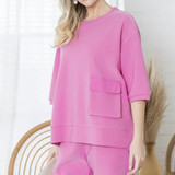 Karen Knit Crepe Top