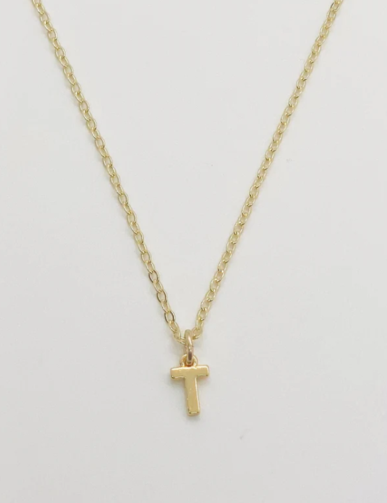 Tiny Initial Necklace