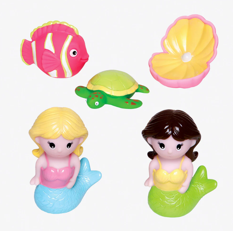 Mermaid Party Squirtie Bath Toys | 5 Pieces