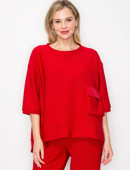 Karen Knit Crepe Top