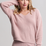 CCL Ribbed V Pullover w/ Back Tie