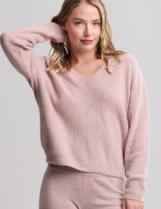 CCL Ribbed V Pullover w/ Back Tie