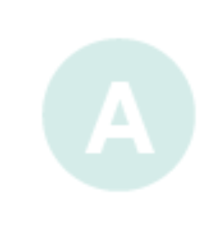 a white circle with a letter on it