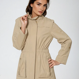 Anna Water Proof Cinch Waist Rain Jacket