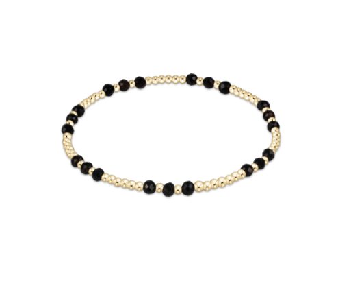 Fall Winter 25 Gemstone Gold Joy Pattern 3mm Bead Bracelet
