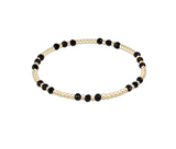 Fall Winter 25 Gemstone Gold Joy Pattern 3mm Bead Bracelet