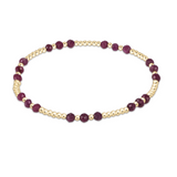 Fall Winter 25 Gemstone Gold Joy Pattern 3mm Bead Bracelet