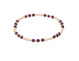 Fall Winter 25 Gemstone Gold Joy Pattern 3mm Bead Bracelet