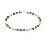 Fall Winter 25 Gemstone Gold Joy Pattern 3mm Bead Bracelet