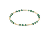 Fall Winter 25 Gemstone Gold Joy Pattern 3mm Bead Bracelet