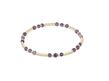 Fall Winter 25 Gemstone Gold Joy Pattern 3mm Bead Bracelet