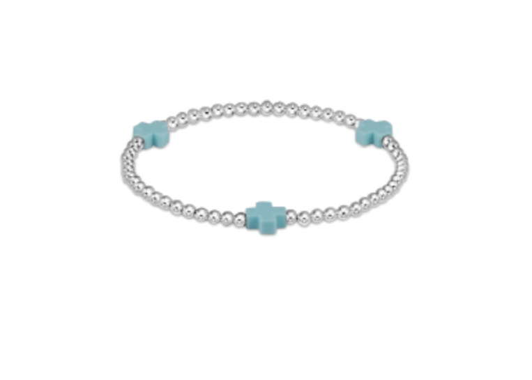 enewton Extends - Signature Cross Sterling Pattern 3mm Bead Bracelet