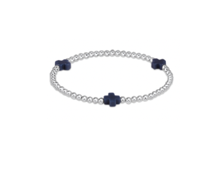 enewton Extends - Signature Cross Sterling Pattern 3mm Bead Bracelet