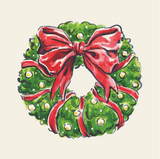 Holiday Wreath Cocktail Napkin - pack of 20