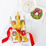 Holiday Wreath Cocktail Napkin - pack of 20