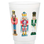 a cup with a painted nutcracker
