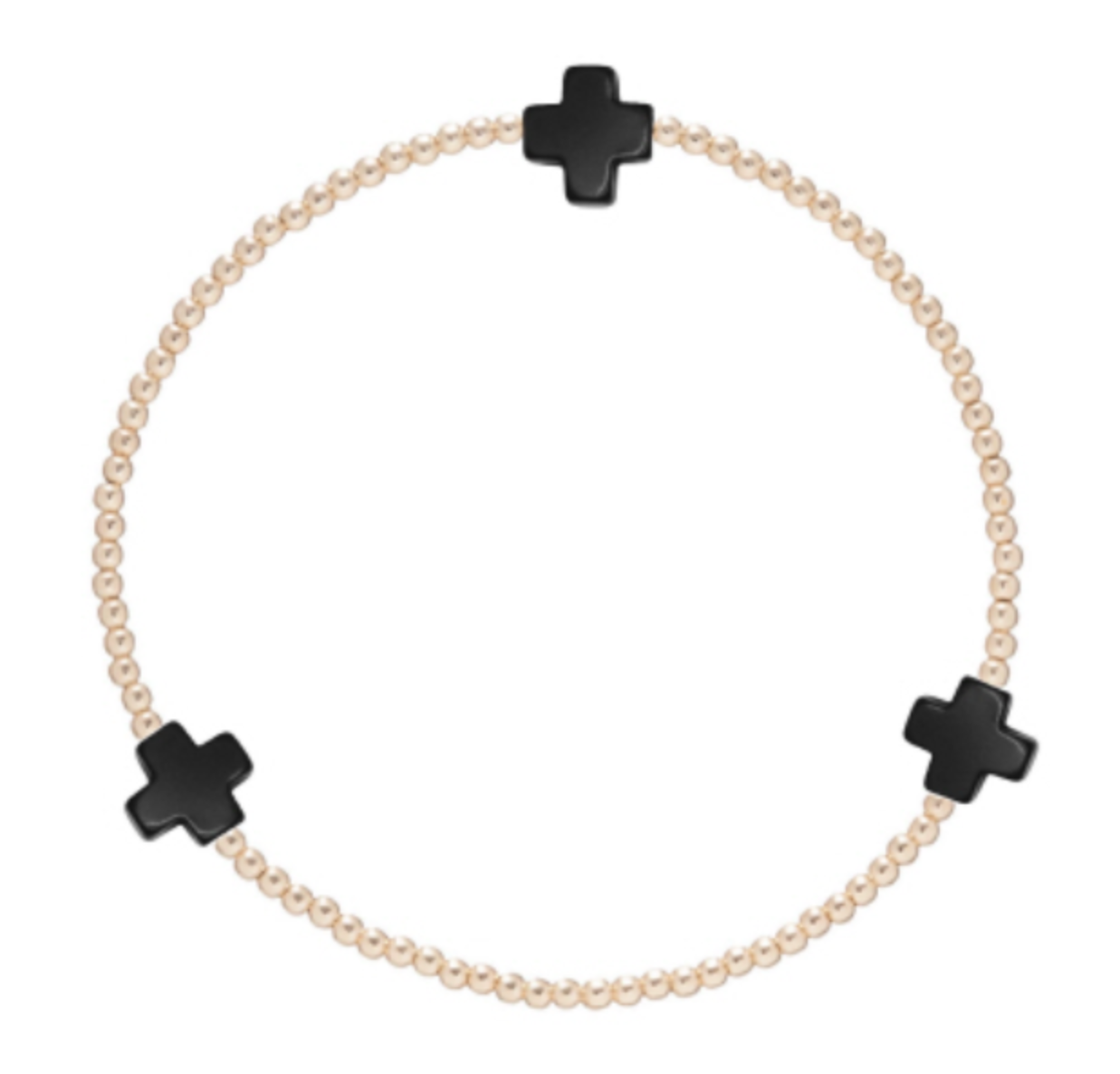 Signature Cross 2mm Gold Bracelet