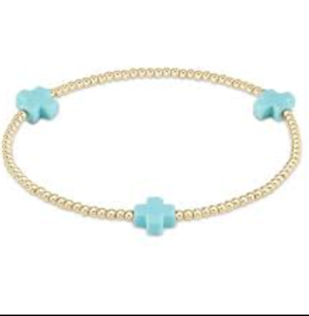 Signature Cross 2mm Gold Bracelet