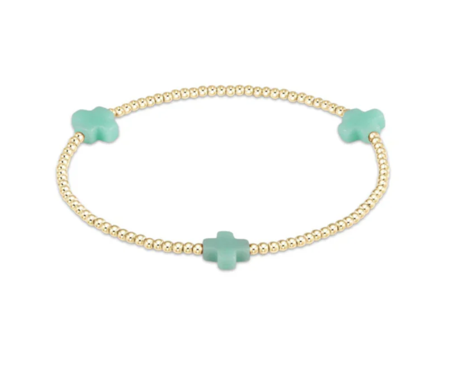 Signature Cross 2mm Gold Bracelet